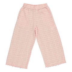 Bebe Organic - Emma Checked Pants | Light Pink