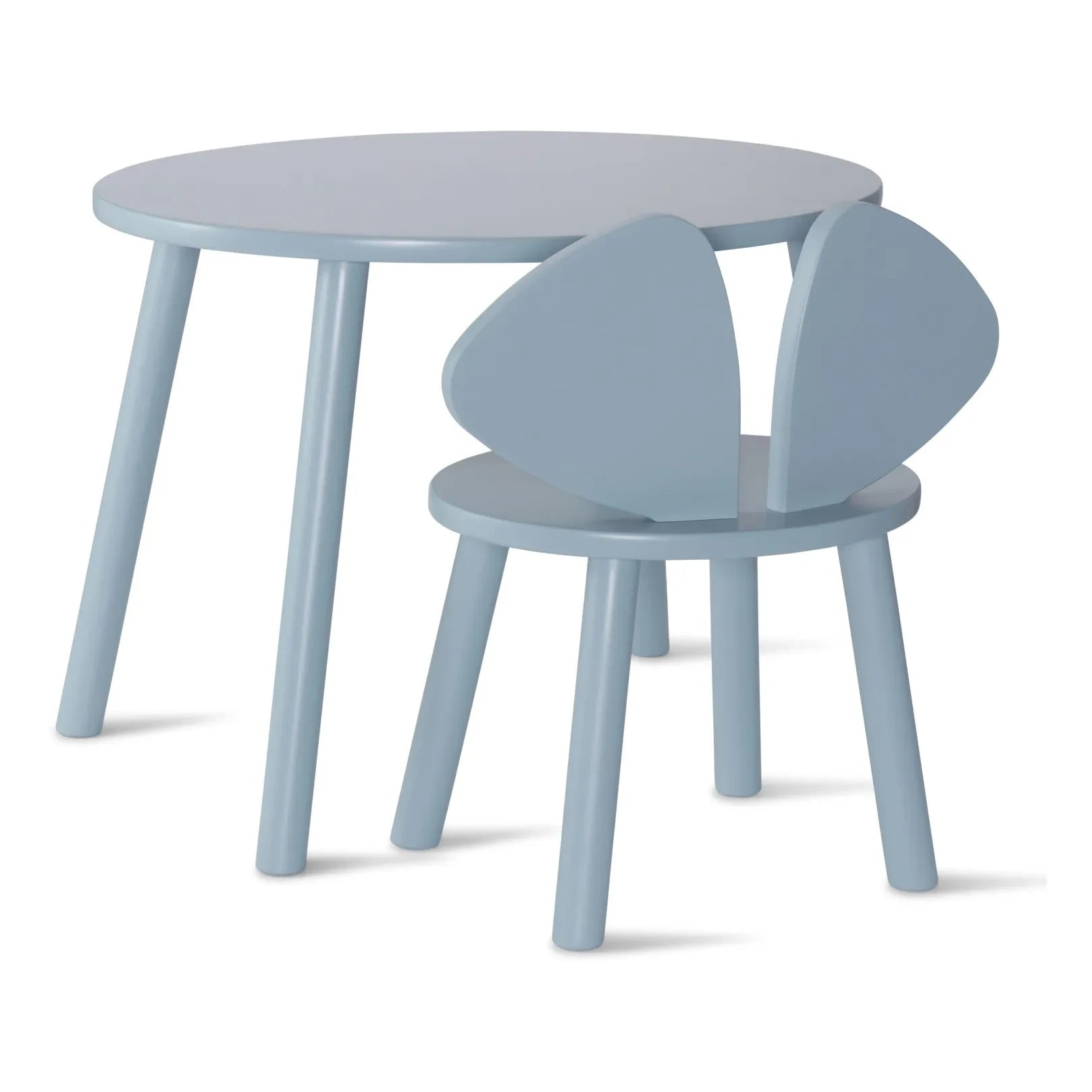 Nofred - Birch Mouse Table and Chair | Light Blue