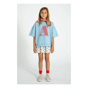 Piupiuchick - Light Blue Twill Heart Skirt
