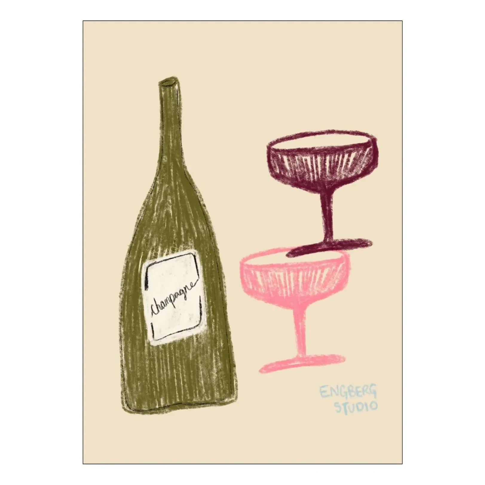 Poster and Frame - Champagne with the Ladies Poster