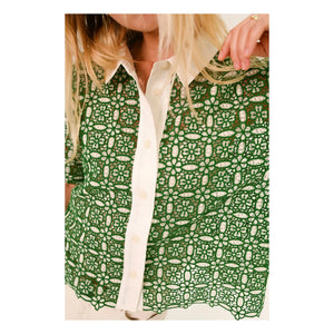 Sacrécoeur - Guipure Blouse Flavia Goya | Green
