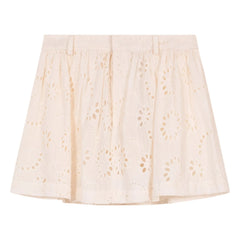 Indee - Broderie Anglaise Mini Skirt Vendee | White