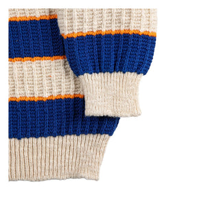 Bobo Choses - Striped Organic Cotton Sweater | Heather Beige