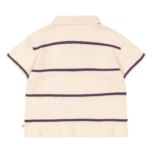 Konges Sløjd - Striped Organic Cotton Polo Trio | Beige