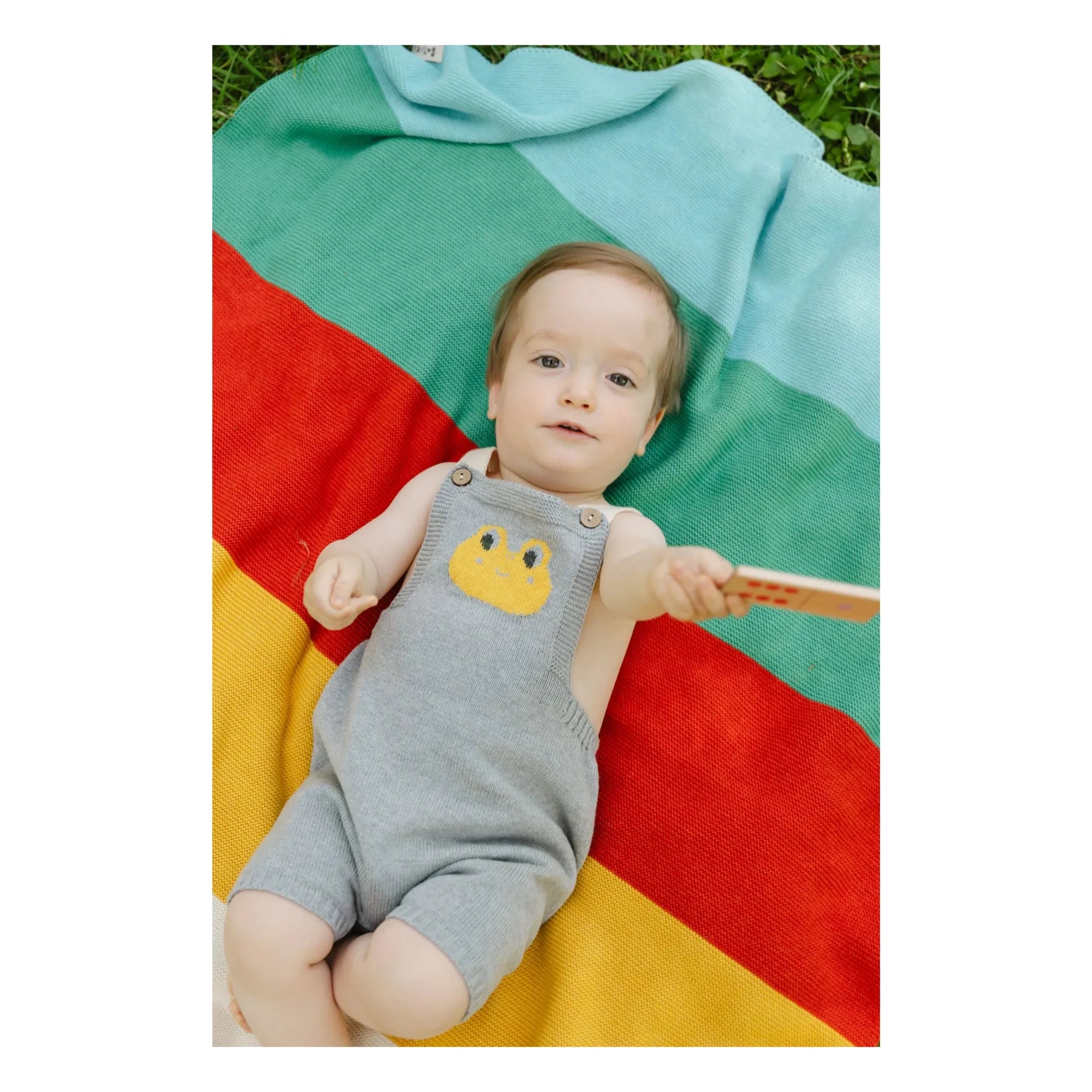Bayiri - Doro Organic Cotton Knitted Short Salopet | Gray