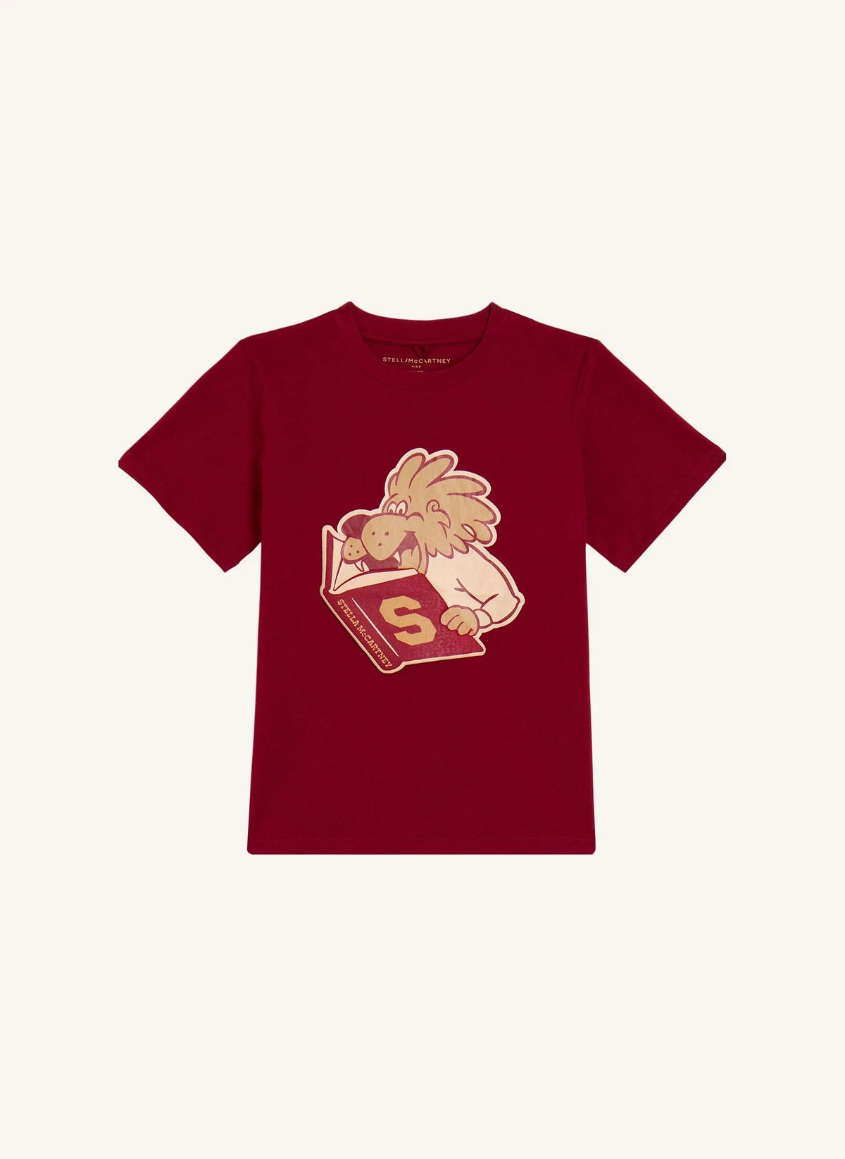 Stella McCartney Kids - College T-shirt S Organic cotton | Dark red