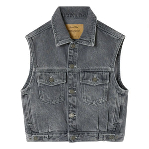 American Vintage - Yopday Sleeveless Denim Jacket | Gray