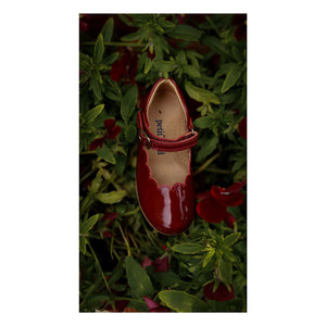 Petit Nord - Cinnamon red | Scallop Mary Jane ballerina