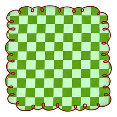 Bitossi - Dama Verde kareli peçeteler - 2'li Set | Yeşil