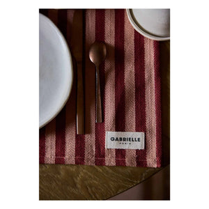 Gabrielle Paris - Garance Striped Serving Placemat | Red