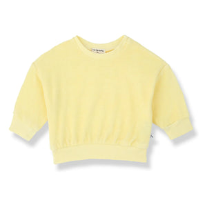 1+ in the family - Mercadal Towel Fabric Sweatshirt | Yellow