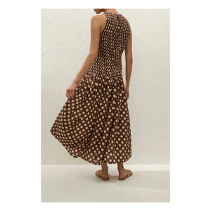 Faithfull the Brand - Luisa Polka Dot Cotton Dress | Chocolate