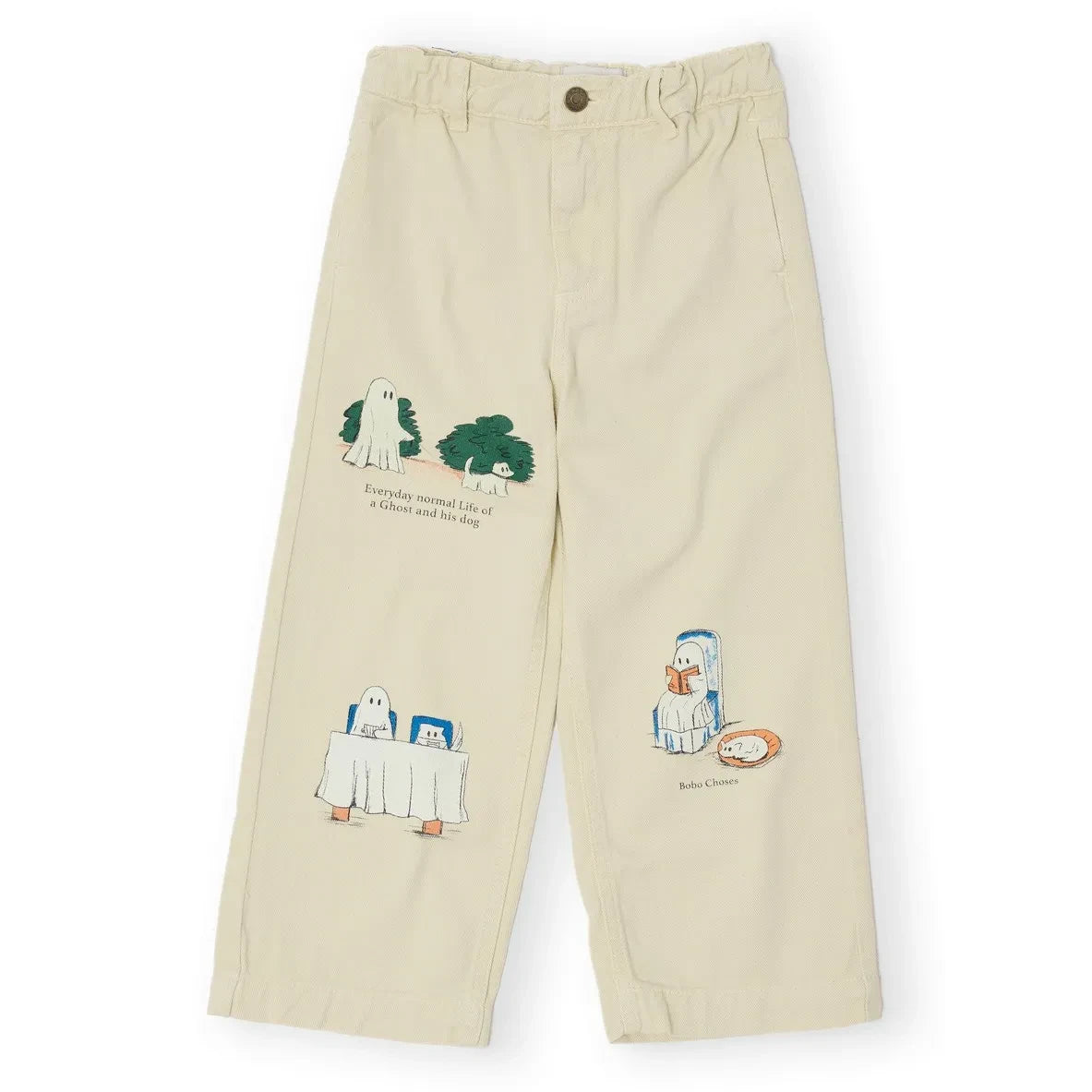 Bobo Choses - Organic Cotton Twill Ghost Trousers | Ecru