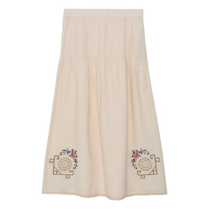 the new society - Narcise Cotton Skirt | Ecru