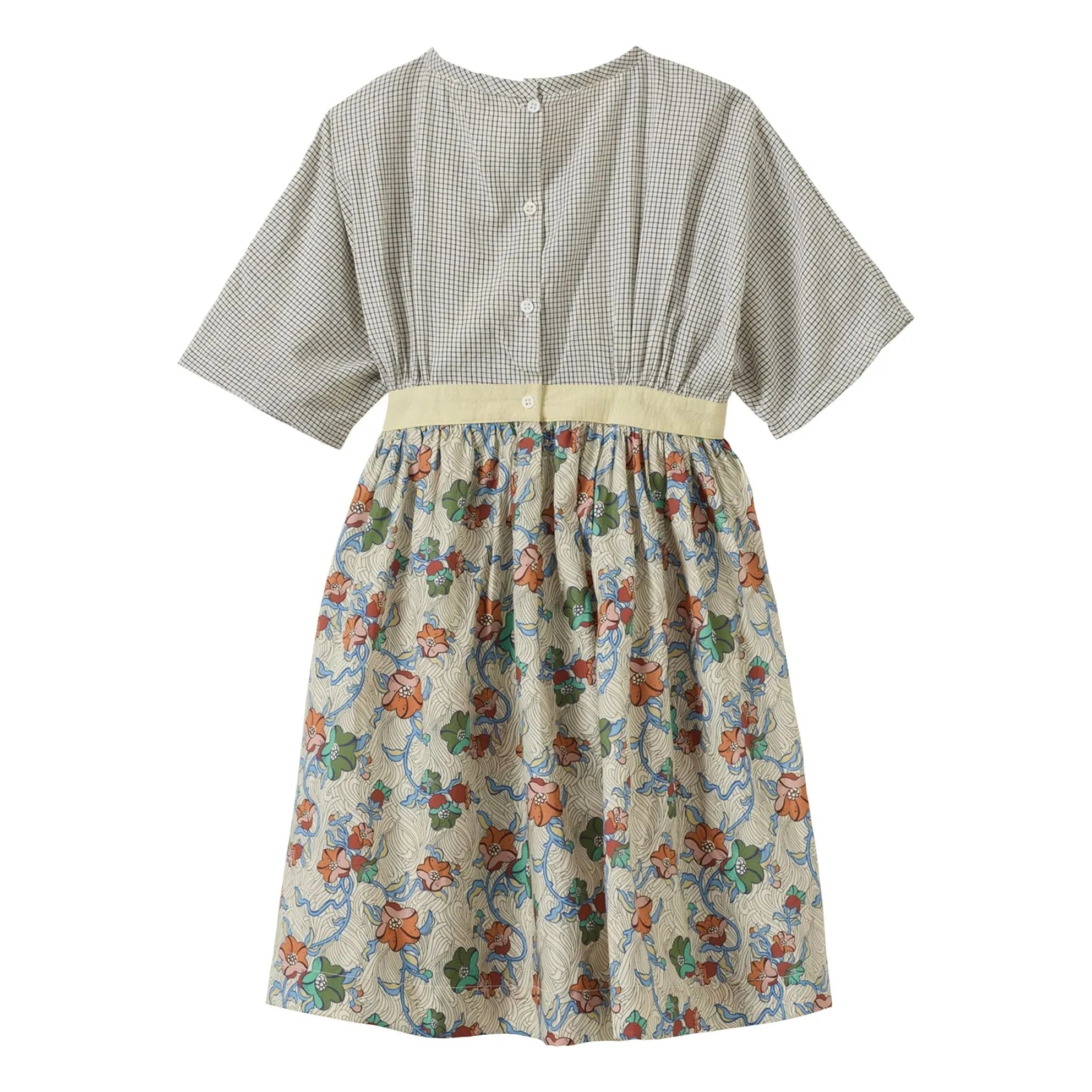 Caramel - Asparagus Liberty Dress | Ecru