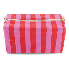 Rose in April - Vic Striped Toiletry Bag | Pink