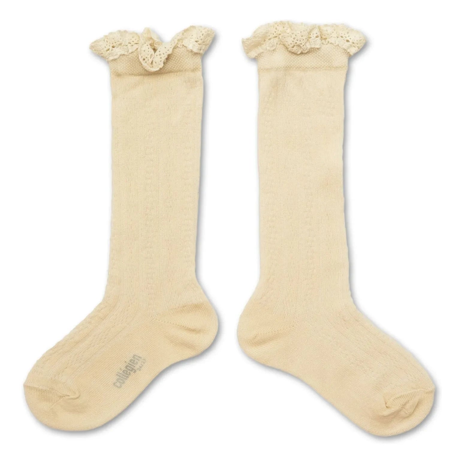 Collégien - Ruffled Lace Socks Marie-Anaïs | Natural