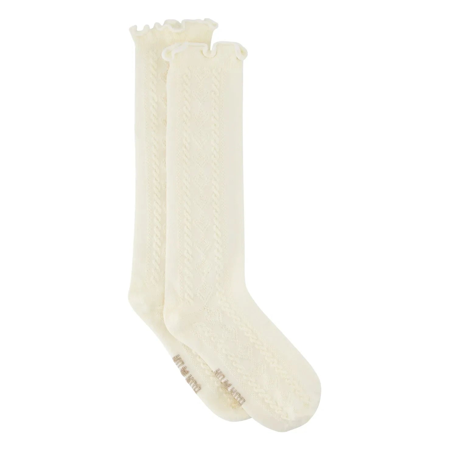Bonton - Cable-Knit Slipper Socks | Ecru