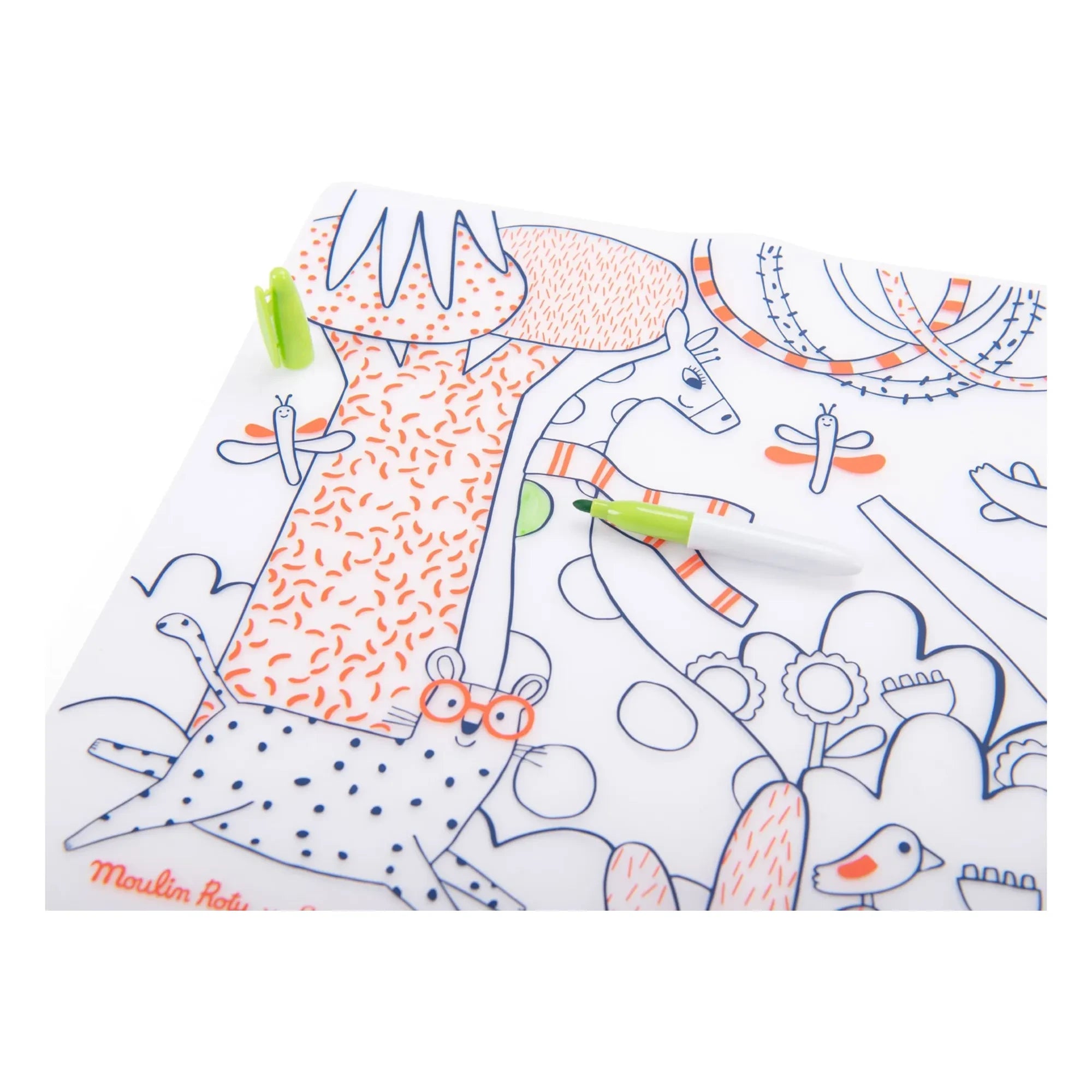 Moulin Roty - Silicone Painting Set + 5 Markers