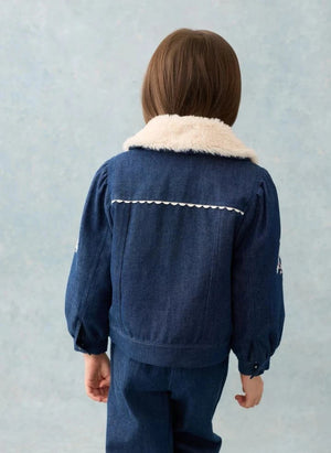 Louise Misha - Rafalina Denim Ceket | Koyu Mavi