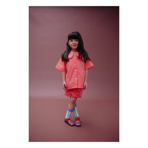 Sticky Lemon - Citron Petits Carreaux Blouse | Coral