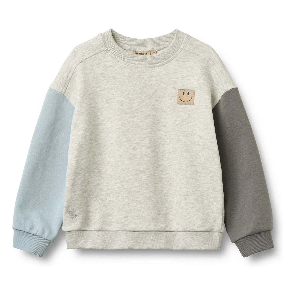 Wheat - Lennon Smiley Sweat Organic Cotton | Grey melange