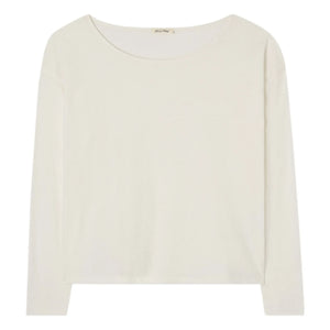 American Vintage - Aksun Round Neck Long Sleeve T-Shirt | White