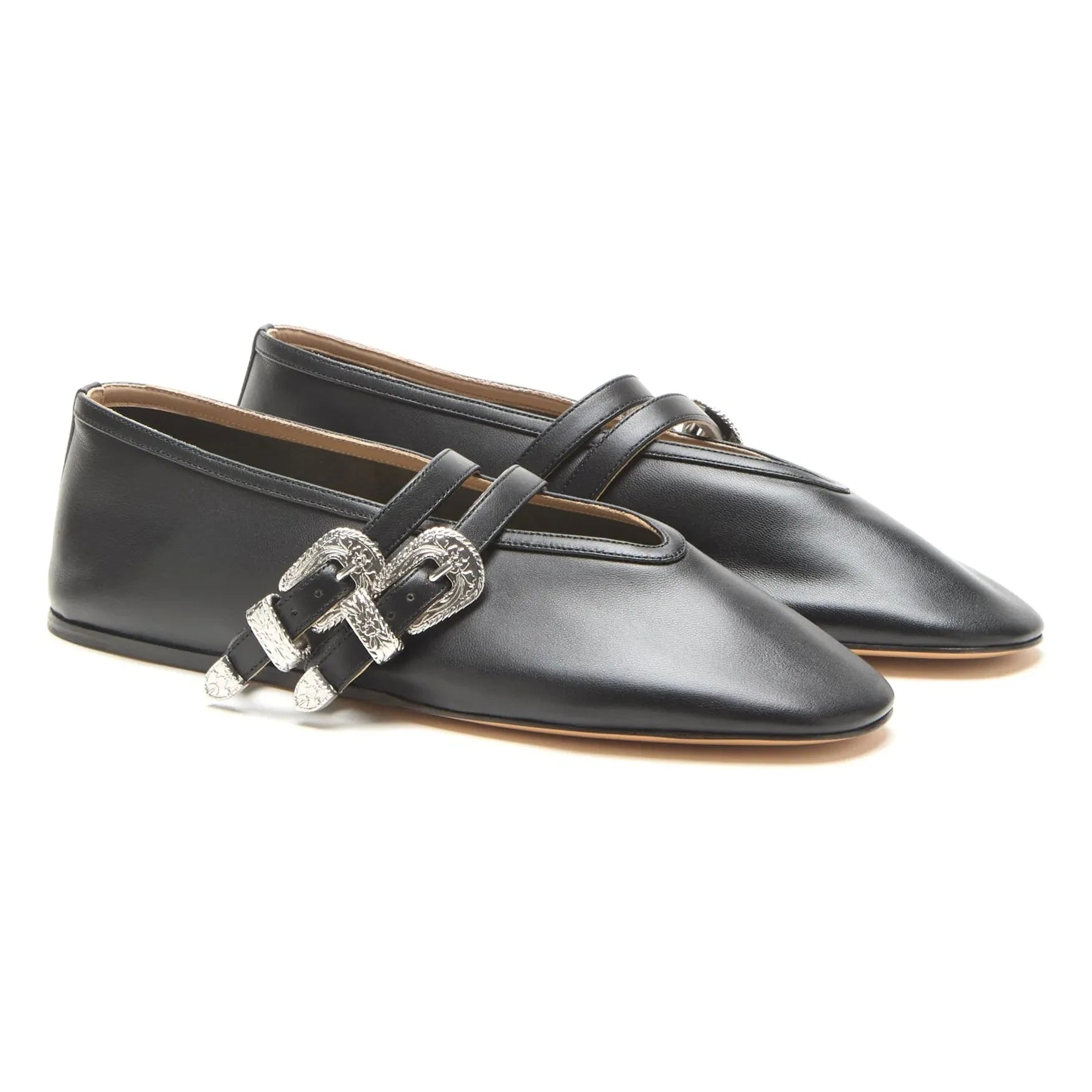 Le Monde Beryl - Claudia Leather Ballerina | Black