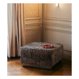 The Socialite Family - Rotondo Velvet Pouf | Tiger