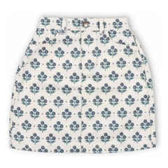 the new society - Leros Floral Skirt | White