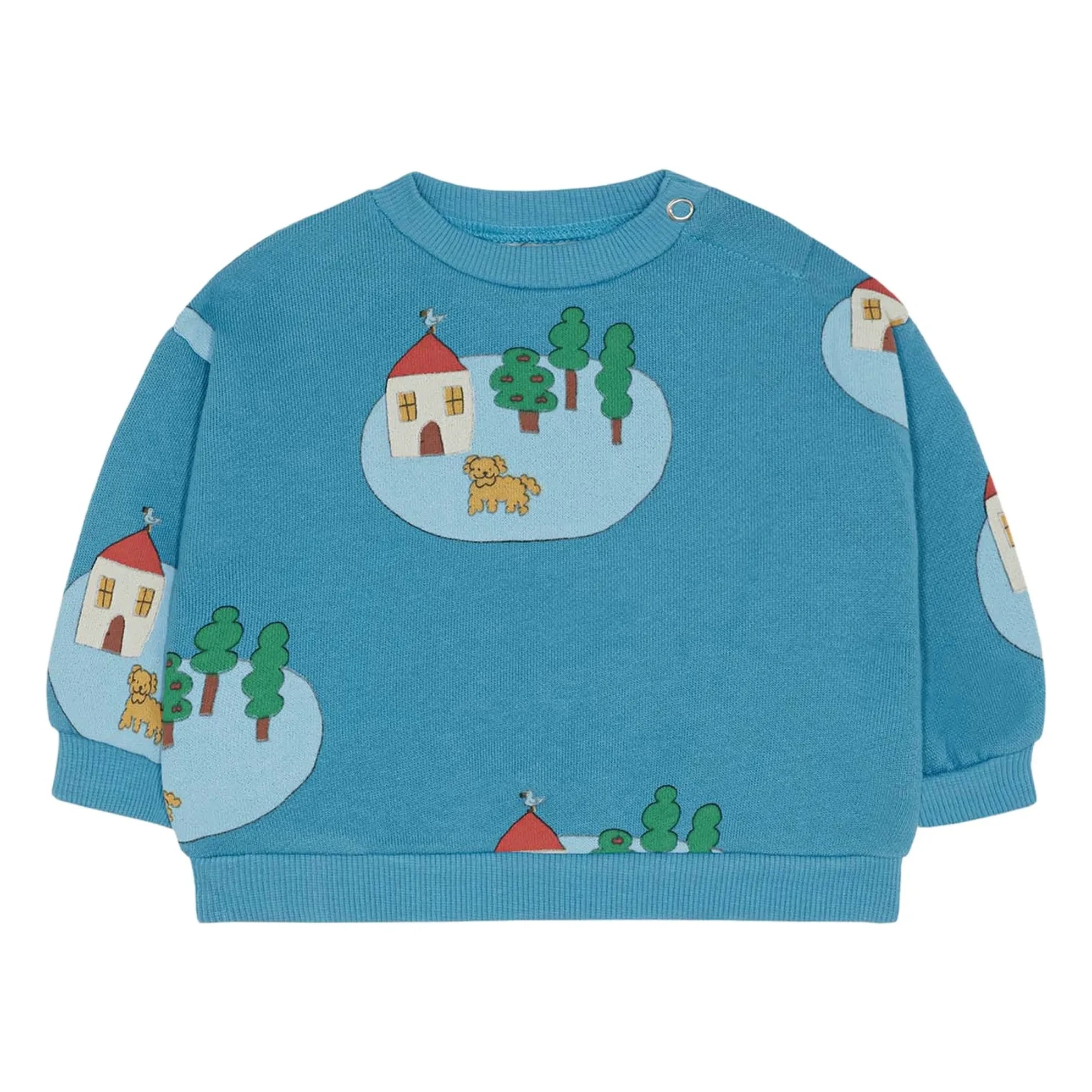 The Campamento - Organic Cotton Village Sweatshirt | Azure Blue