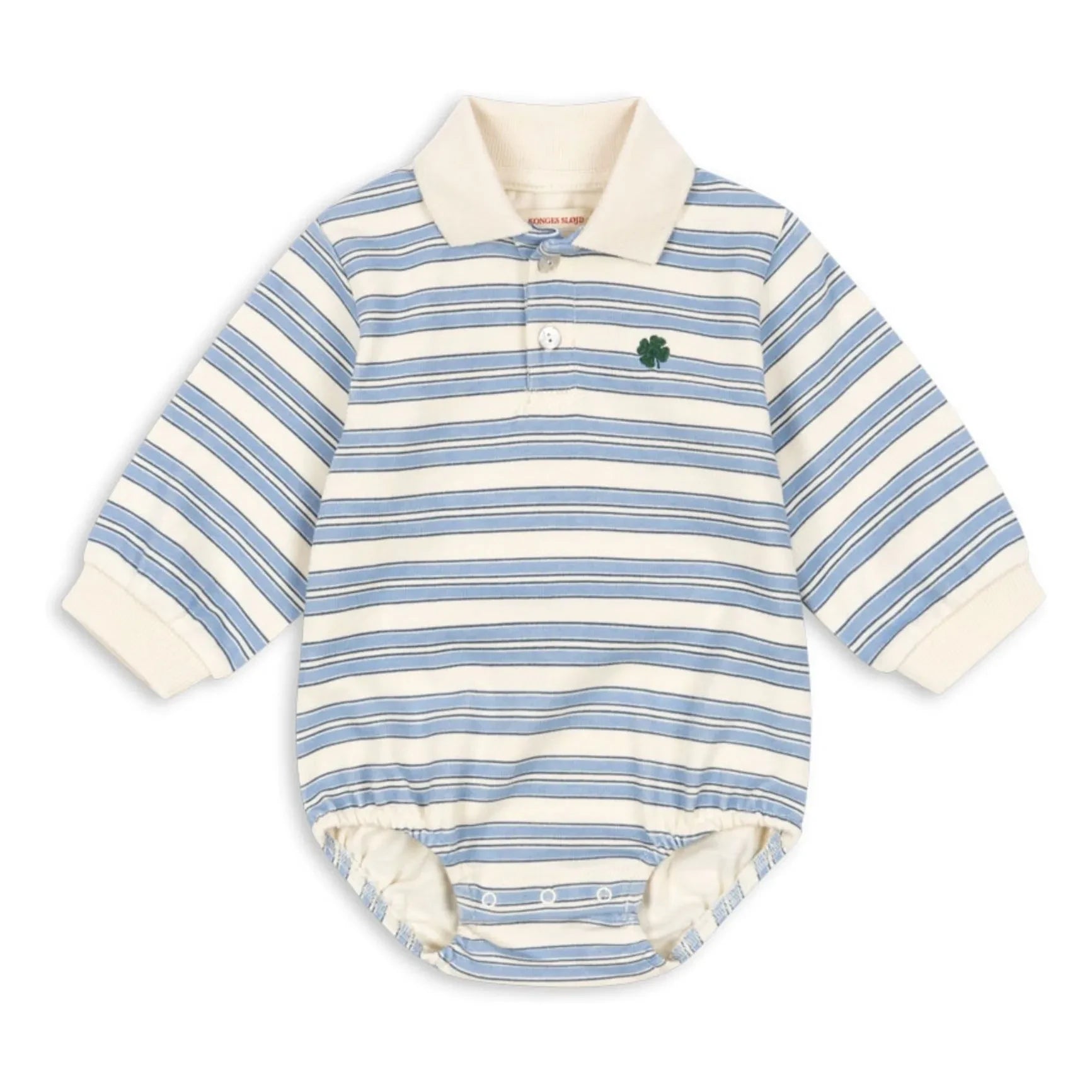 Konges Sløjd - Polka Dot Striped Organic Cotton Romper | Blue