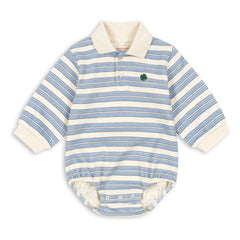 Konges Sløjd - Polka Dot Striped Organic Cotton Romper | Blue