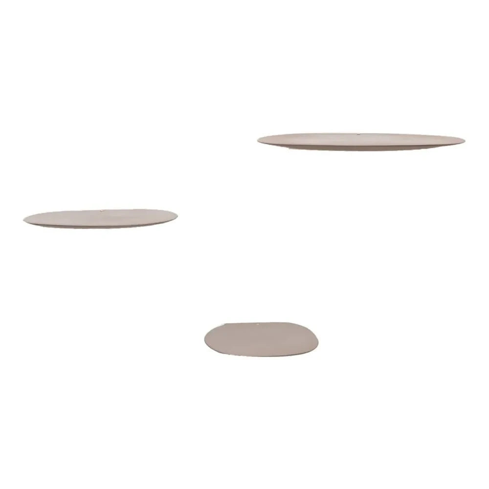 Moustache - Isola Ceramic Shelf, Studio Brichetziegler - 3-piece Set | Matte brown