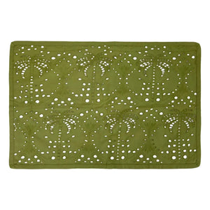 Olsson & Jensen - Brisa palm embroidered placemat | Green