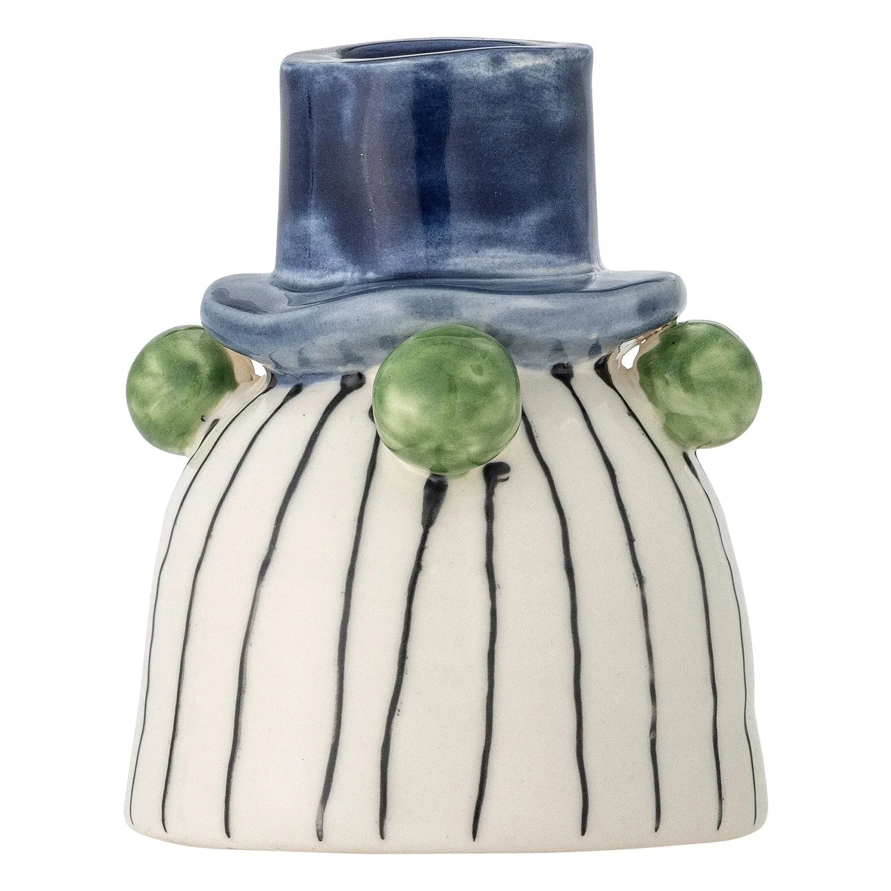 Bloomingville - Tacana Stone Ceramic Candle Holder | Blue
