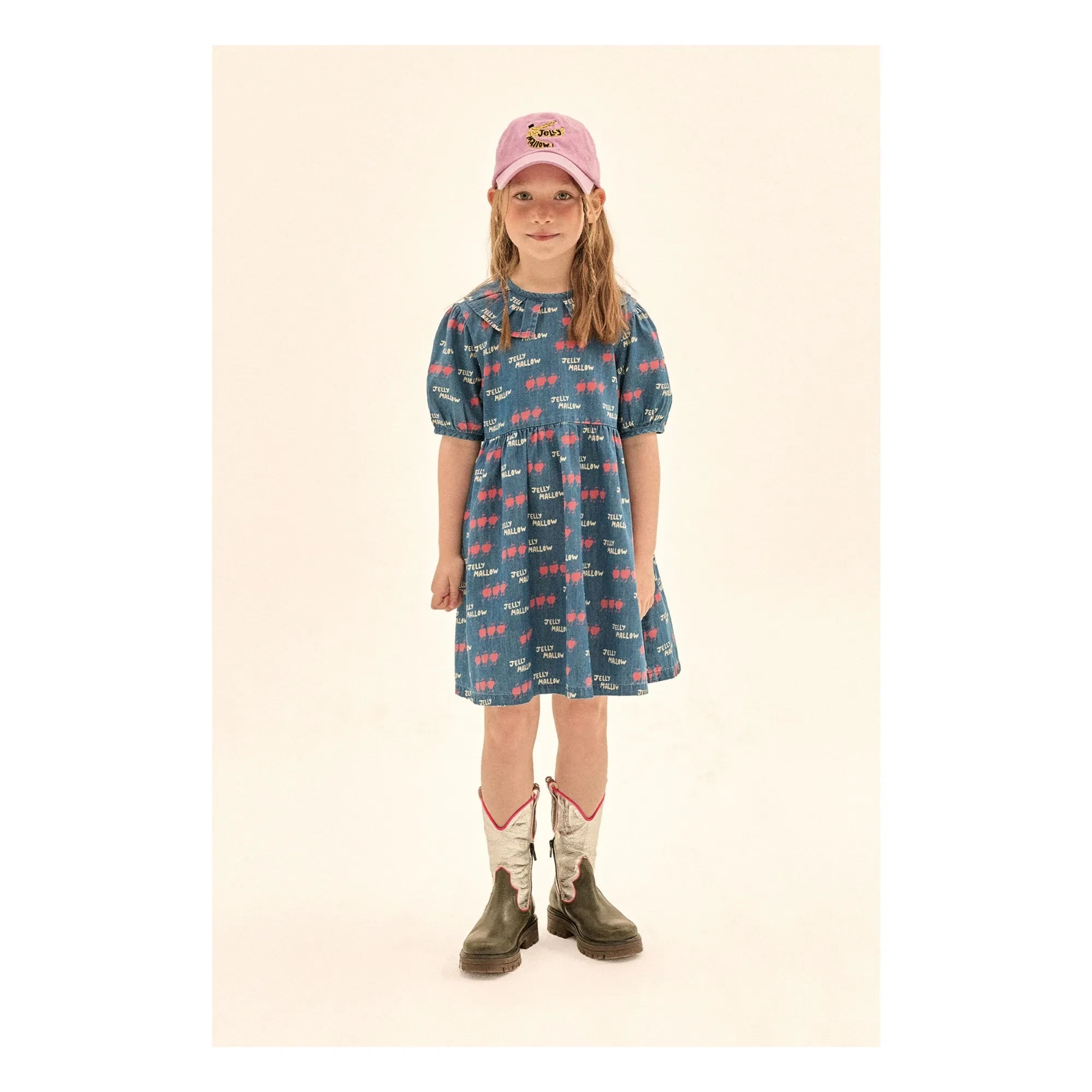 Jelly Mallow - Apple Denim Dress | Blue