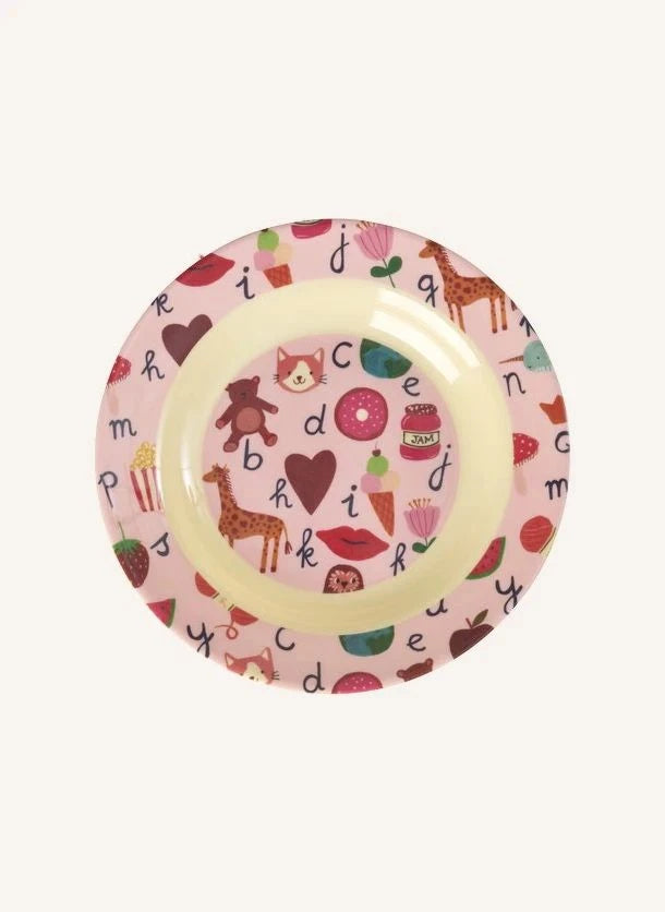 Rice - ABC Melamine Soup Bowl | Light Pink
