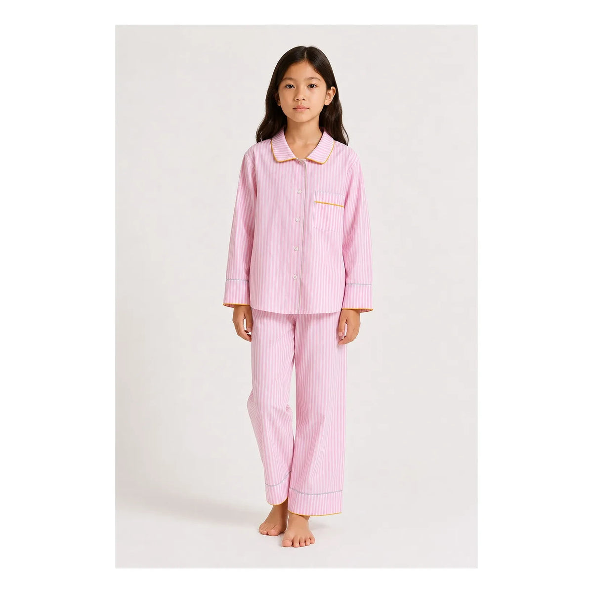 Folkloore - Çizgili Pijama - Çocuk Koleksiyonu | Pembe