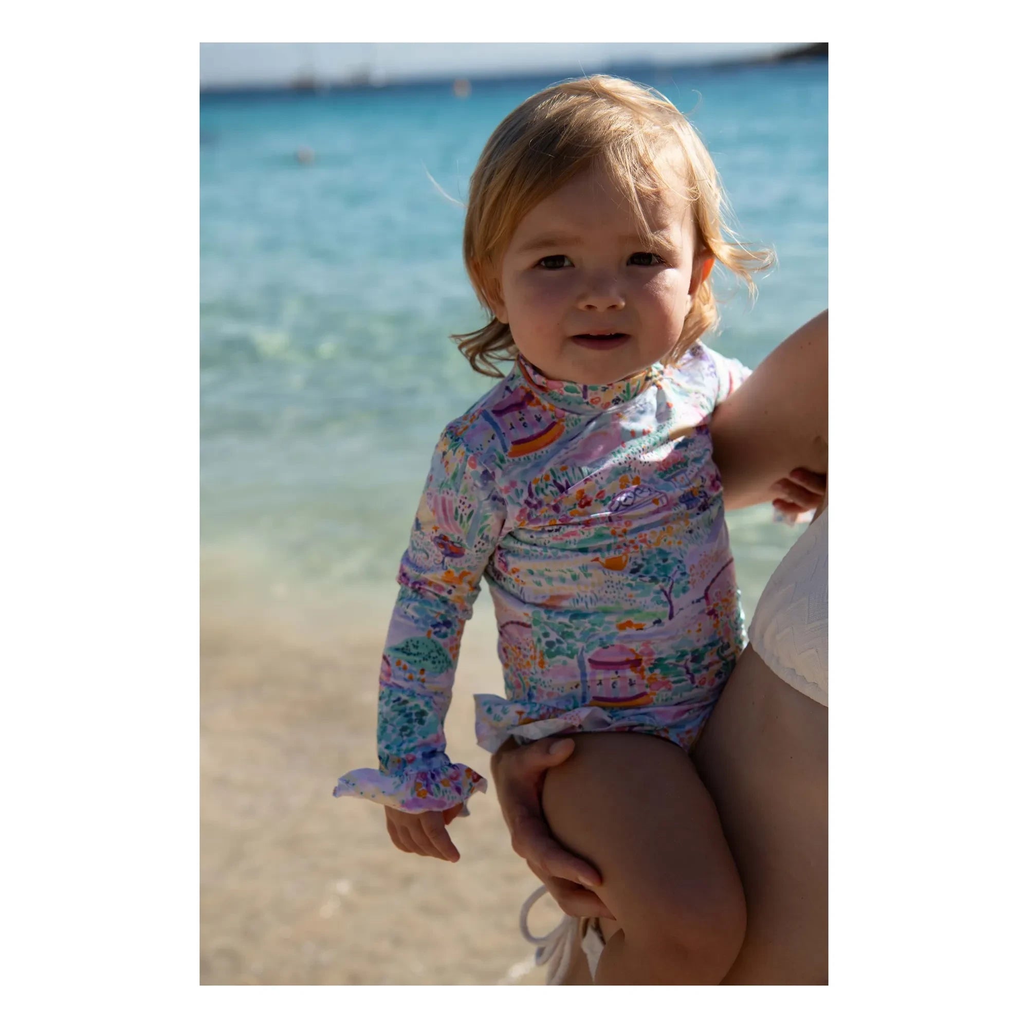 Lison Paris - Bloom Park Recycled Fiber UV Baby Swimsuit | Light Pink
