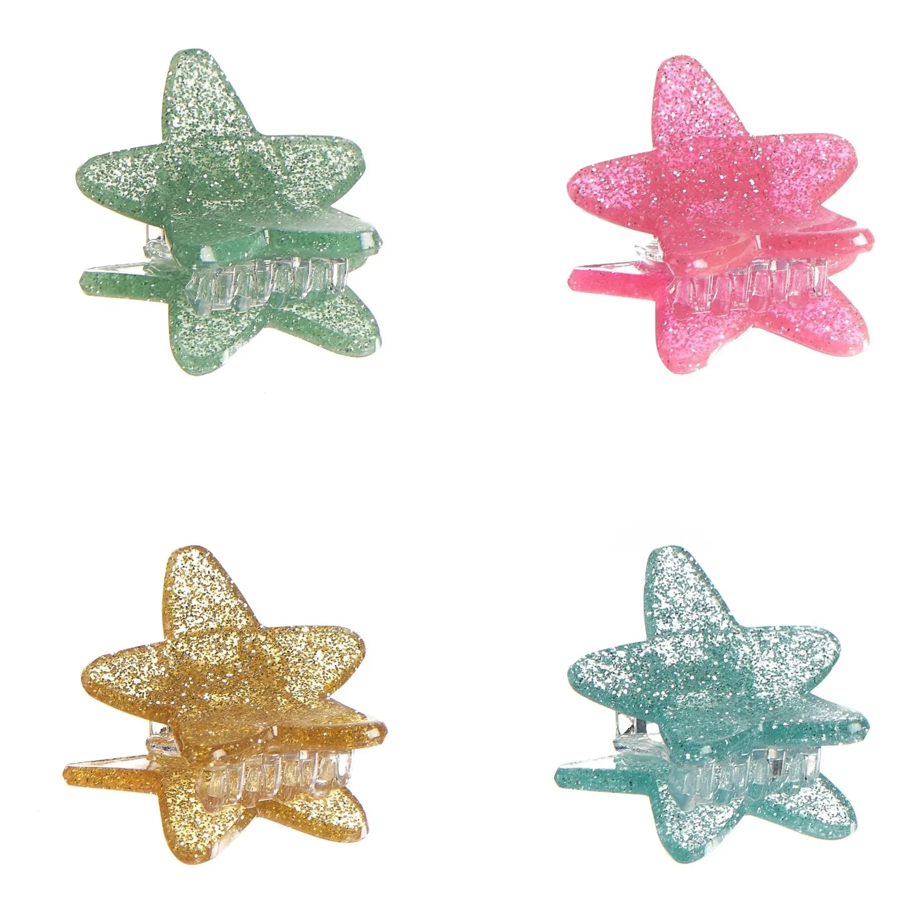 Rockahula Kids - Set of 4 Glitter Star Hair Ties | Gold