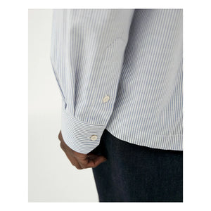 Noyoco - Bora Striped Organic Cotton Shirt | Light Blue