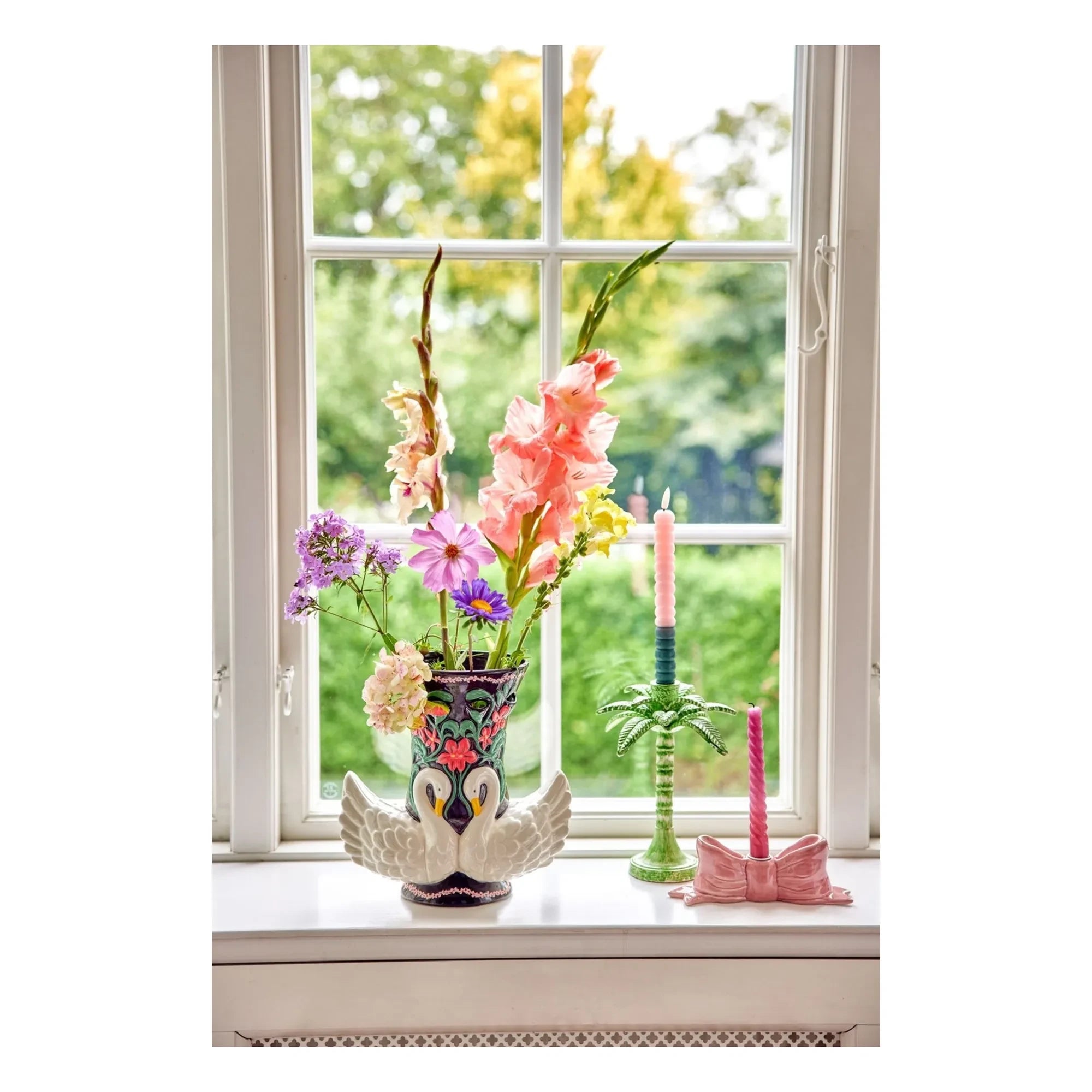 Rice - Ceramic Candle Holder Nœud | Pink