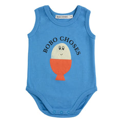 Bobo Choses - Bobo Organic Cotton Sleeveless Bodysuit | Blue