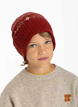 Hundred Pieces - Timber Jacquard Merino Wool Beanie | Brown