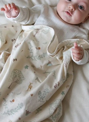 Cam Cam - Woodland Jersey Swaddle Blanket | Ecru