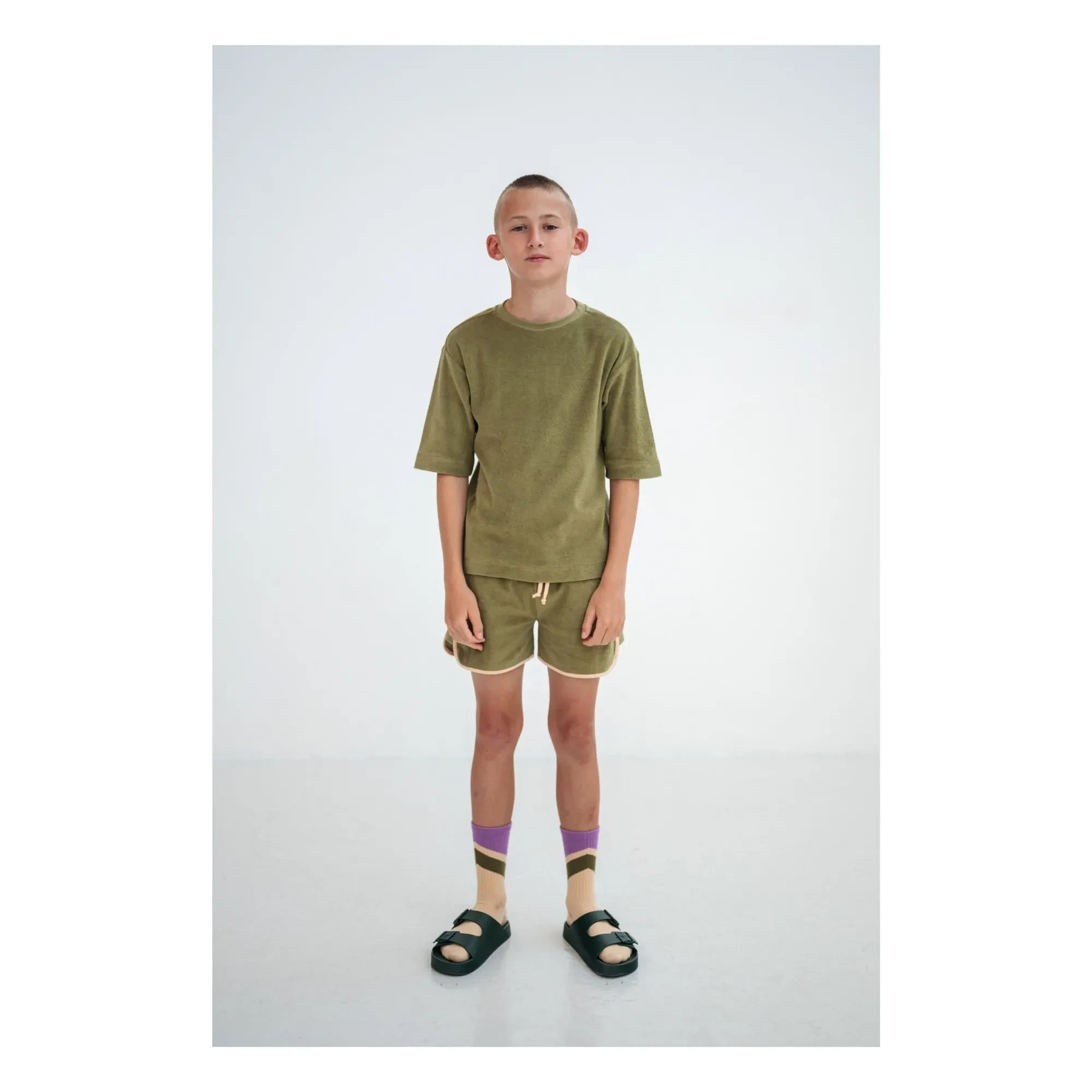 Repose AMS - Organic cotton towel T-shirt | Khaki