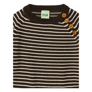FUB - Striped Merino Wool Sweater | Brown