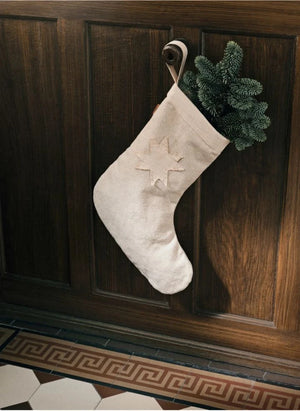 Ferm Living - Vela organic cotton Christmas stocking | Beige
