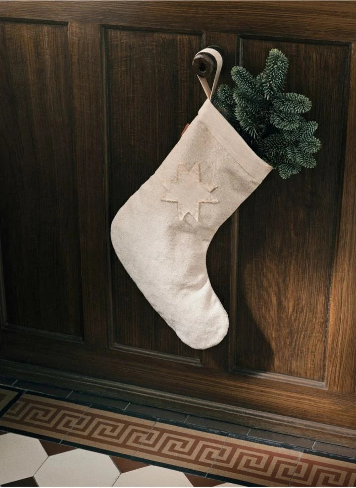 Ferm Living - Vela organic cotton Christmas stocking | Beige